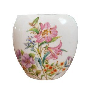 Spring Fantasy Flambro Imports Japan Pink Floral Oval Vase